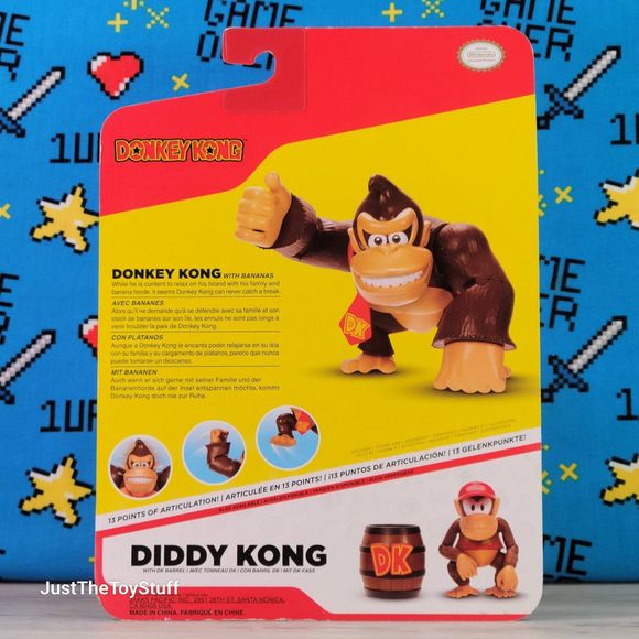 Jakks Pacific Super Mario Donkey Kong 4" World of Nintendo Collectible Figure - Picture 2 of 6